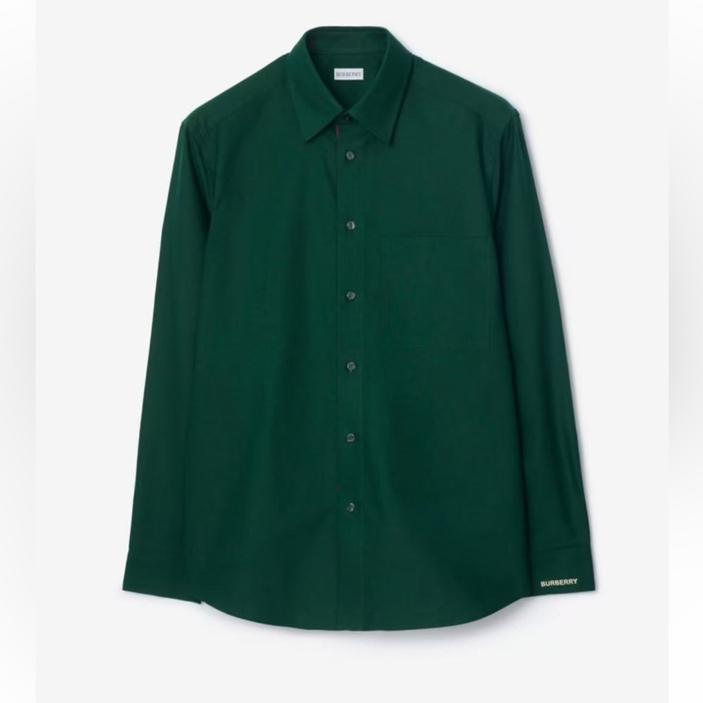Burberry Dark Green Button Up Shirt XL